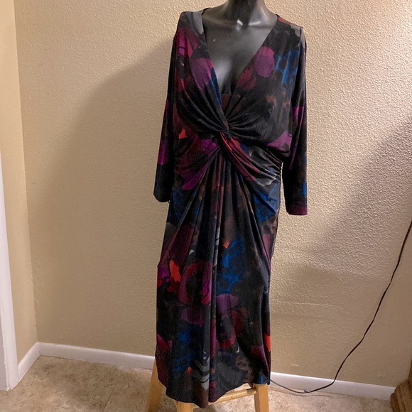 Jones New York Knot Tie At Breast Dress - Picture 2 of 13